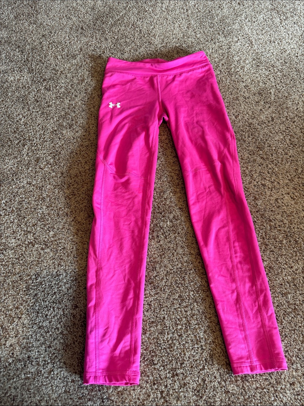 Under Armour Girls' Bright Pink Athletic Leggings